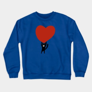 Valentine cat Crewneck Sweatshirt